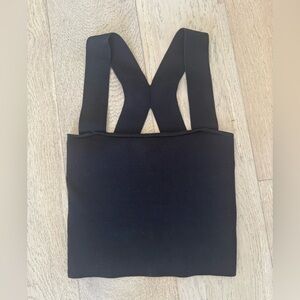 Express Cropped Body Con Tank Top Black XS